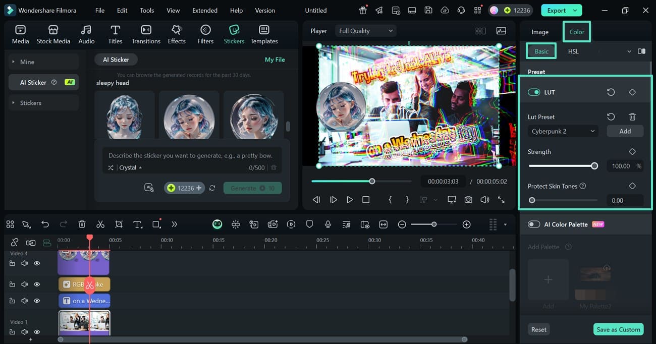 apply lut preset for enhancement