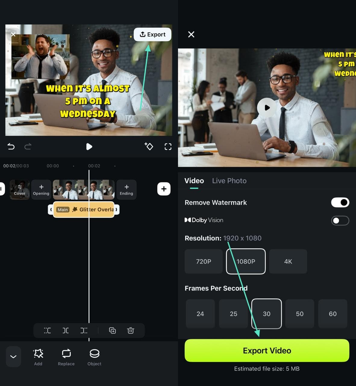 save manual meme filmora app