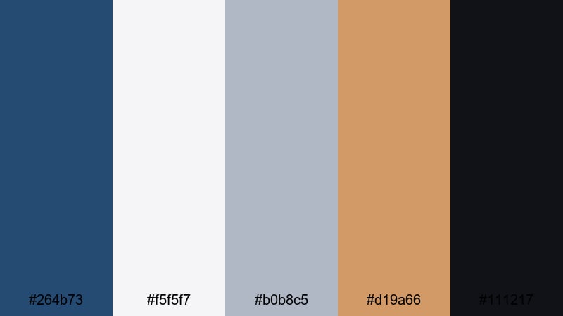 weekend street style denim blue color palette with hex codes