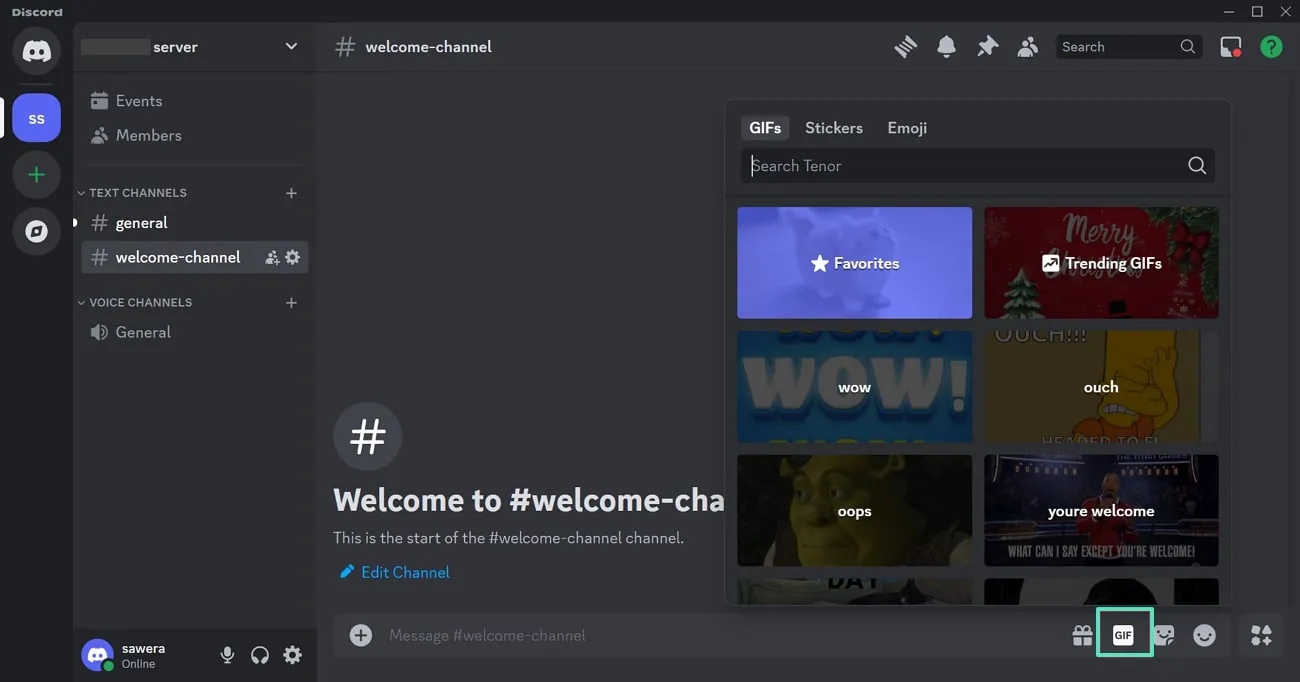 add gifs in welcome channel