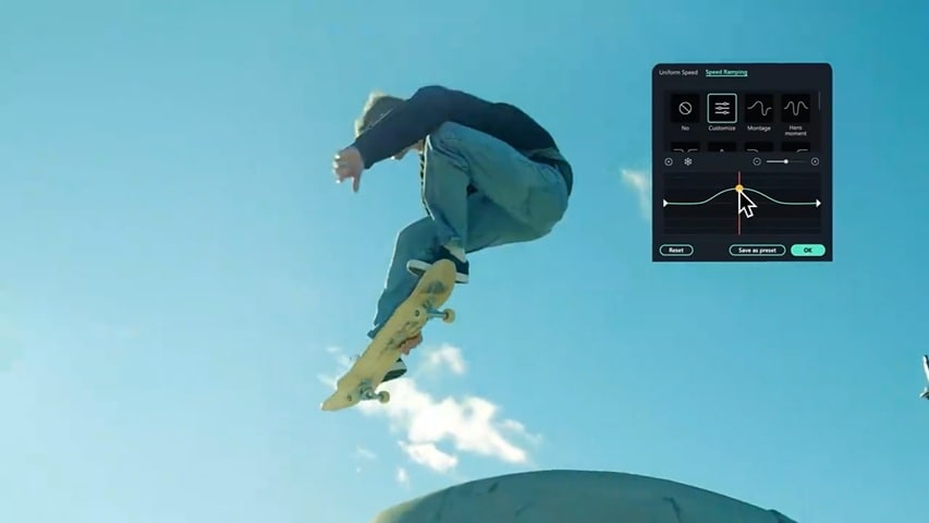 speed ramping in filmora