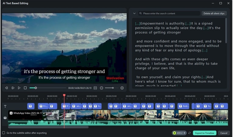 ai text based editing