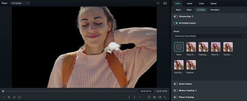 enable the ai portrait cutout tool