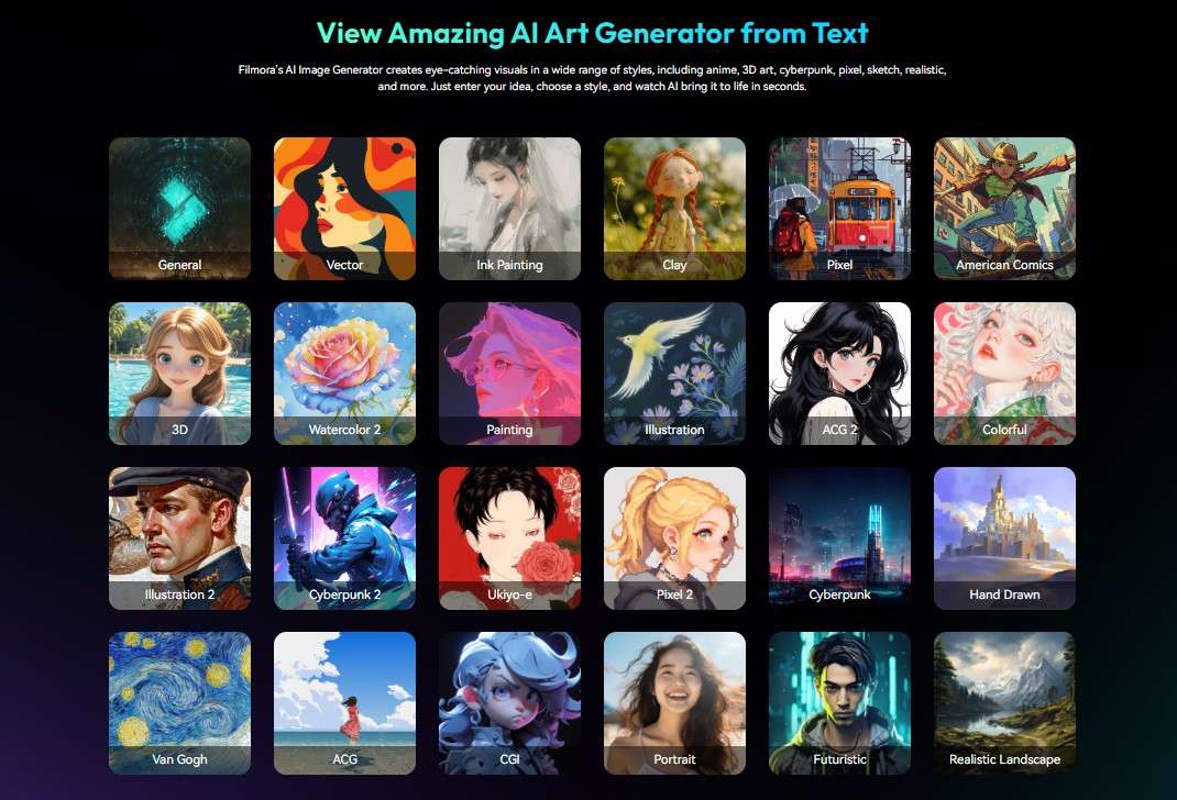ai art generator filmora