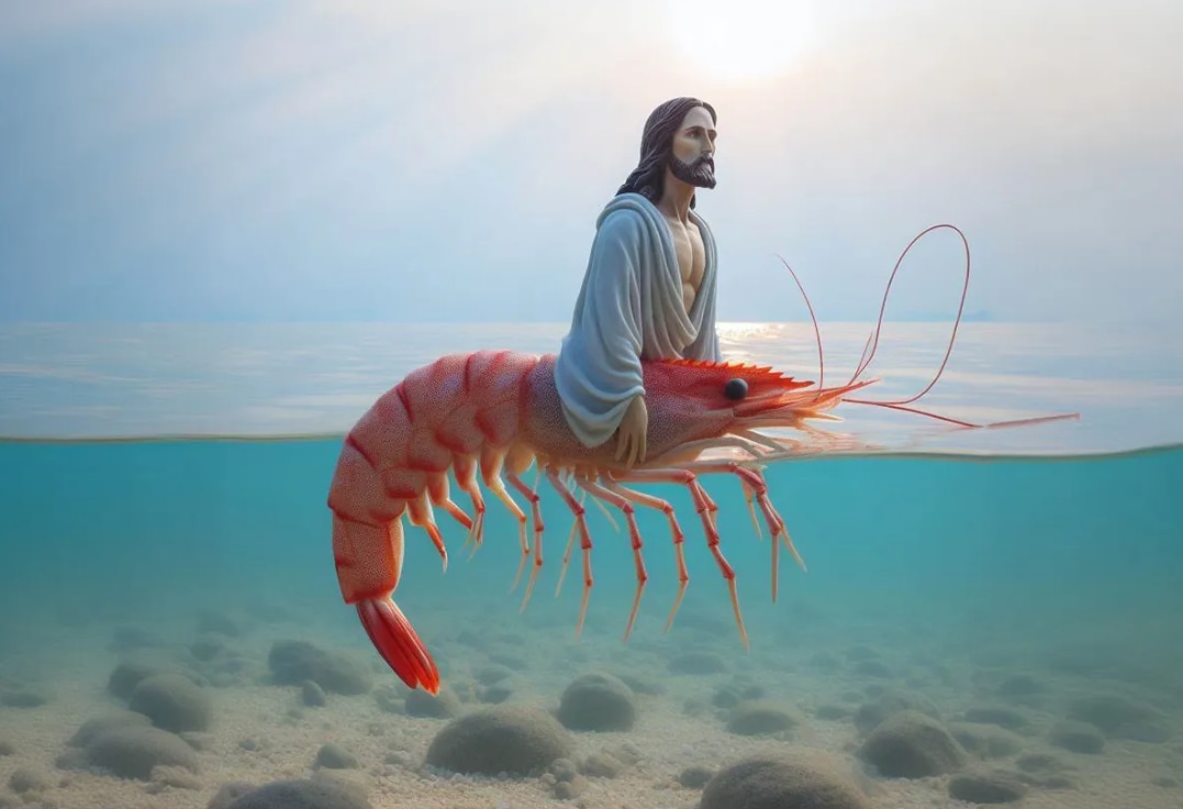 ai slop Shrimp Jesus