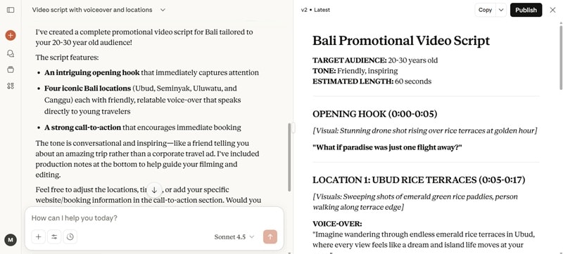 scriptwriting with claude ai