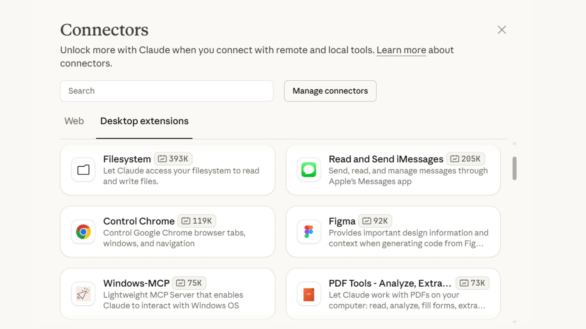 claude connector feature