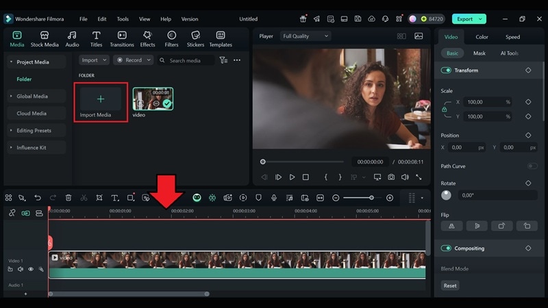 import video to filmora