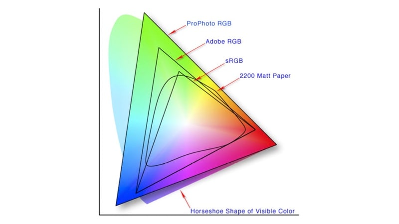 gamuts in color space