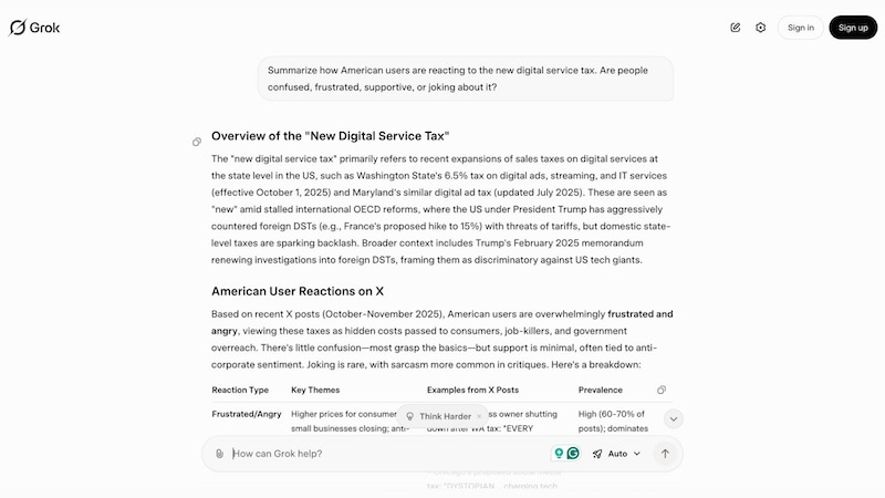 grok social media public tone