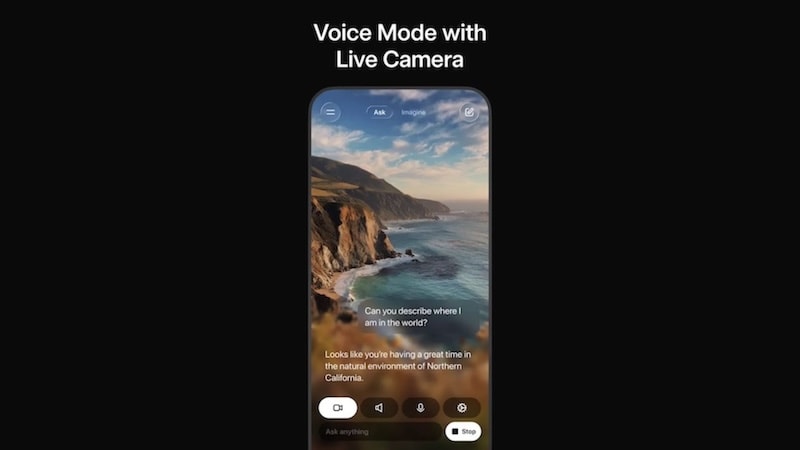 grok voice mode with live camera