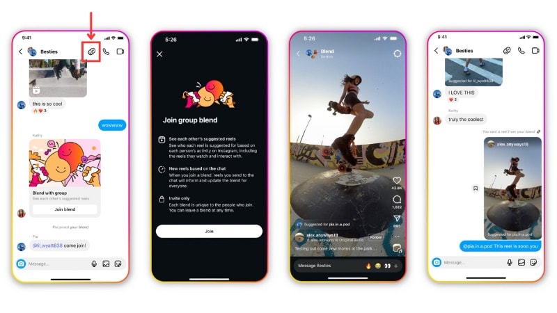 steps how to blend instagram reels