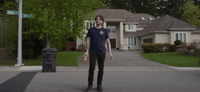car hit distracted man