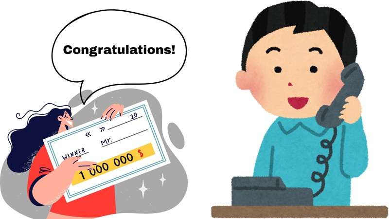 prize and lottery phone scam type