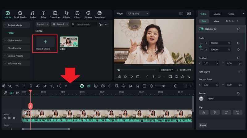 import video to filmora