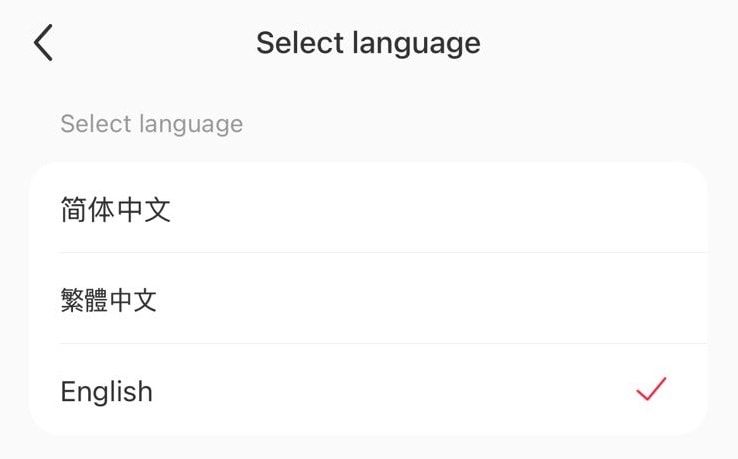 switch language in the rednote app