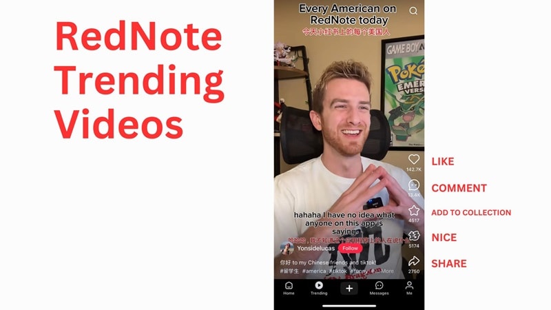 trending videos on rednote