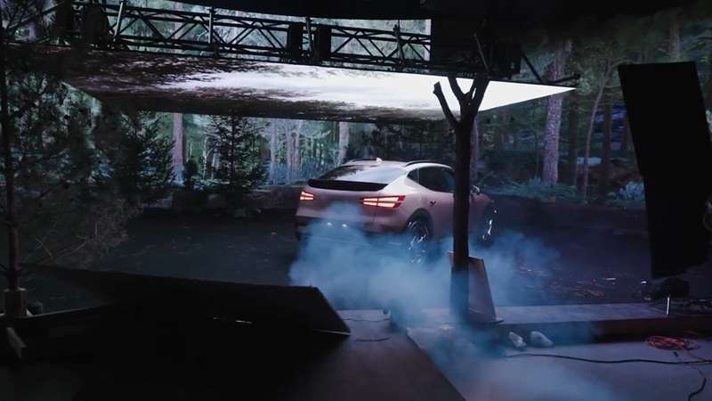 virtual production in commercial shot