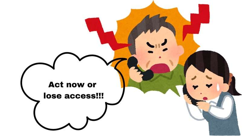 using threats to pressure victim