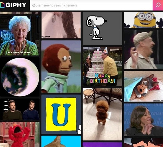 giphy homepage