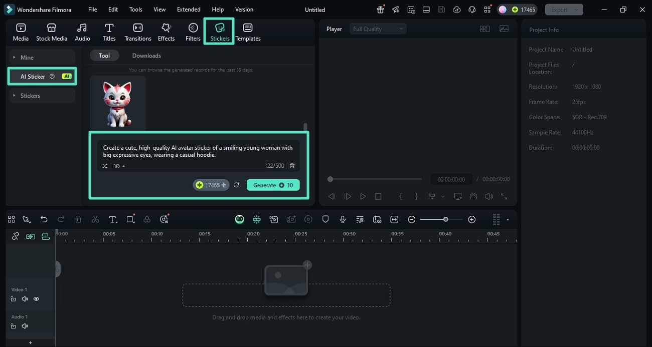 choose ai sticker option