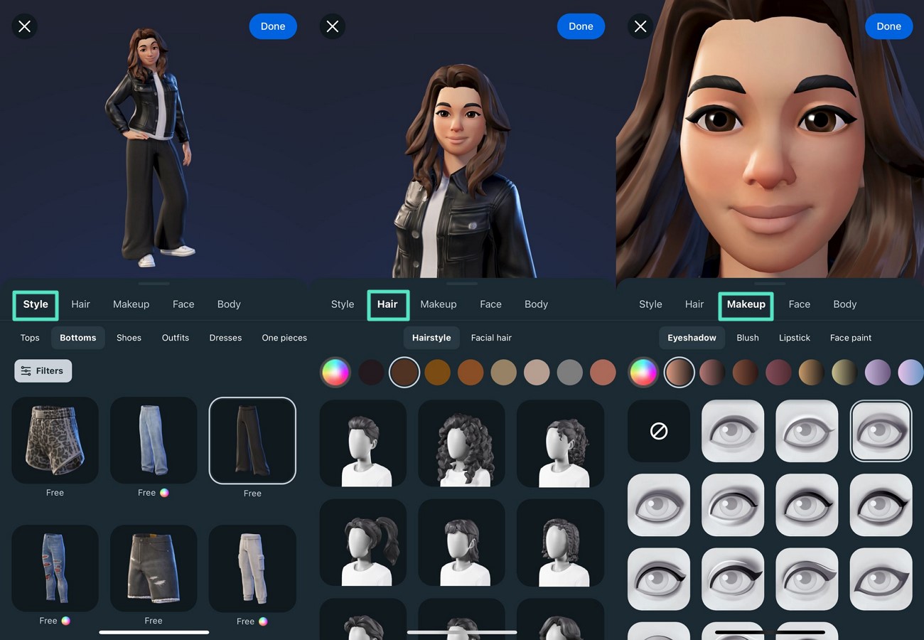 stylize the hair and makeup