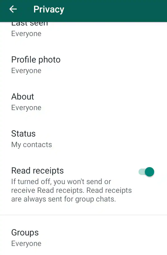 Whatsapp отключить чтение получателей