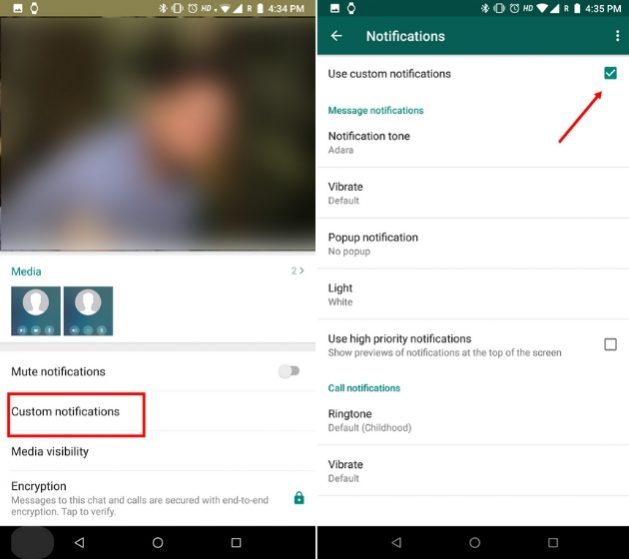 Whatsapp Hidden Feature Custom Notification