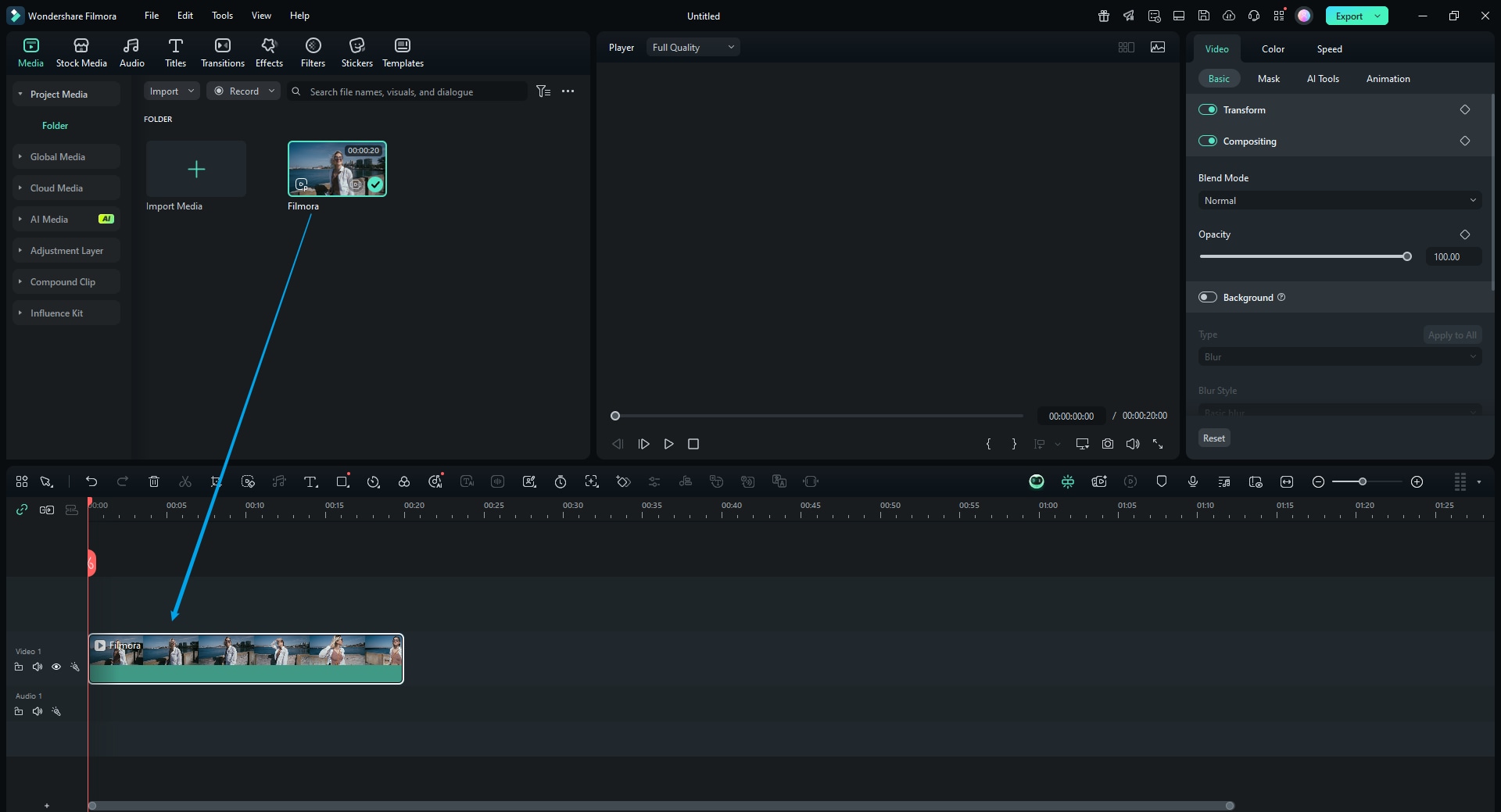 add video to timeline