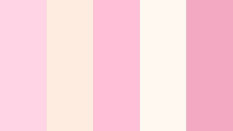 whipped frosting cloud pink and cream bakery color color palette with hex codes