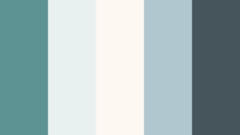 whispering fjord faded teal color palette with hex codes