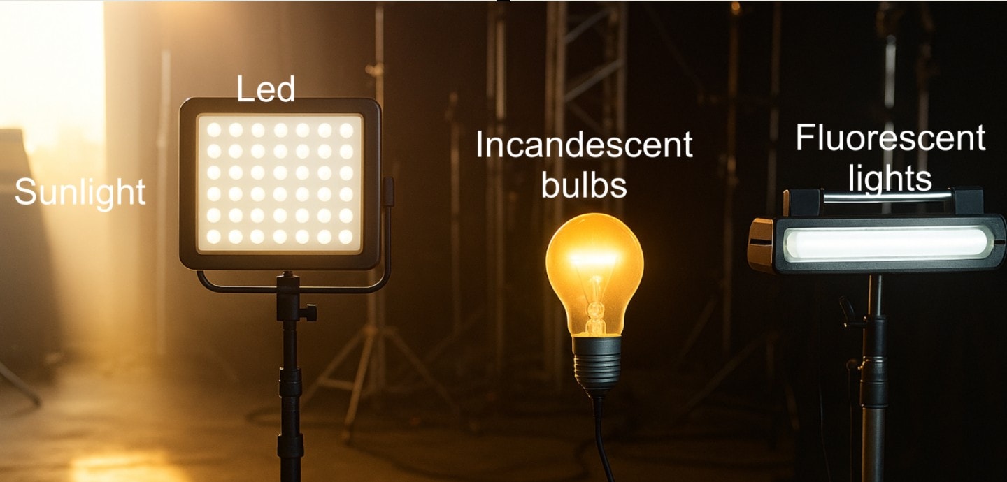 light from different sources