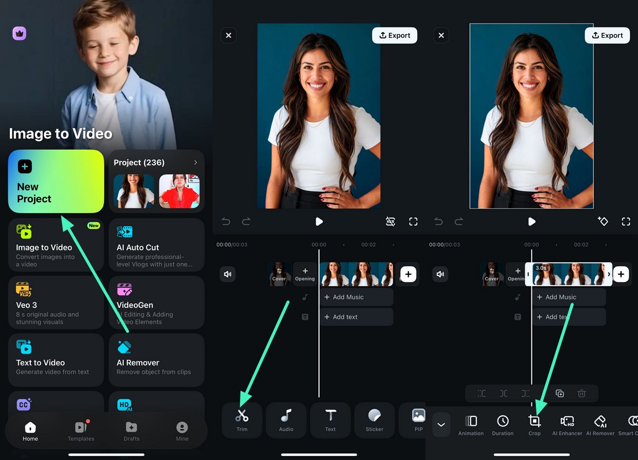 using filmora enhancer to fix blurry instagram photos