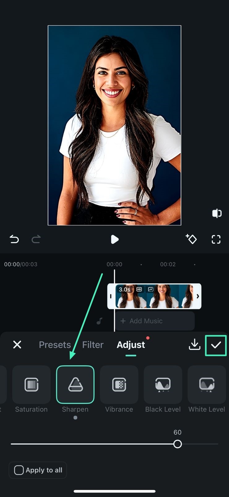 adjusting sharpness to make instagram pictures less blurry