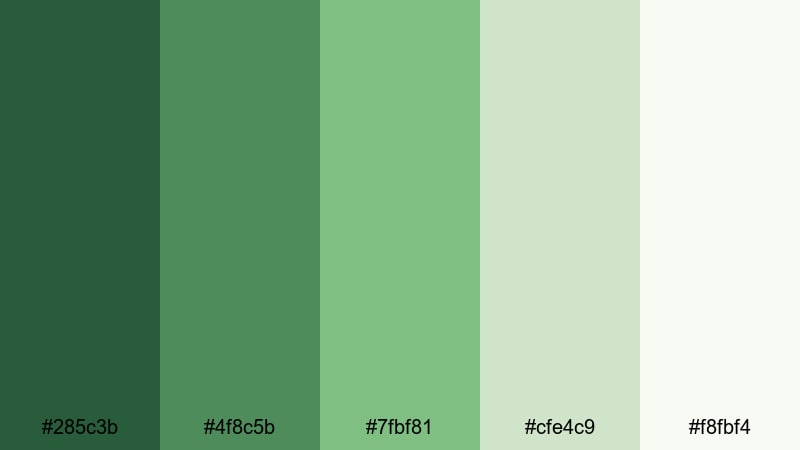 wild herb garden nature color palette with hex codes