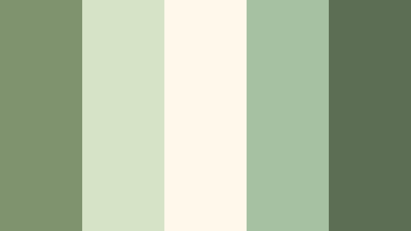 wild meadow breeze soft moss green color palette with hex codes