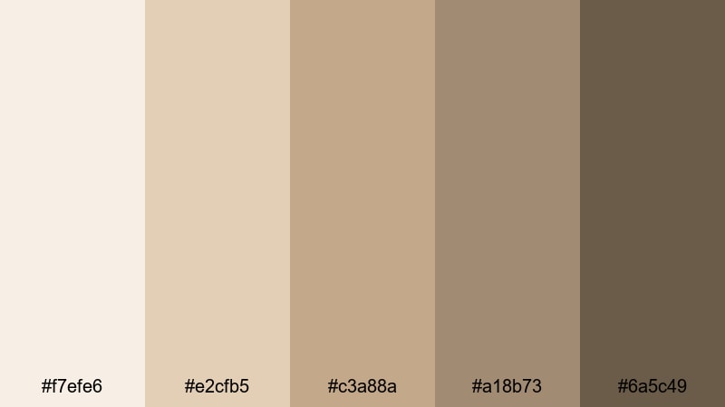 wildflower field taupe taupe color palette with hex codes