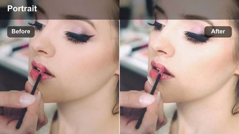 Beauty vlogger by a side window with soft, low-contrast skin tones.
