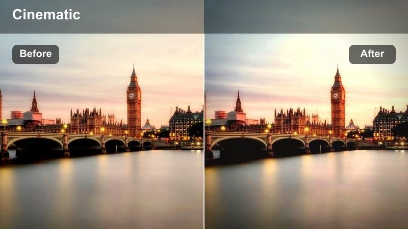 Vlogger by a cafe window with a coffee, city street slightly blurred outside.