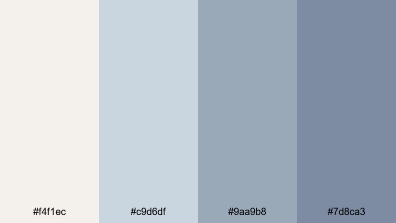 windowlight drizzle rainy day color palette with hex codes