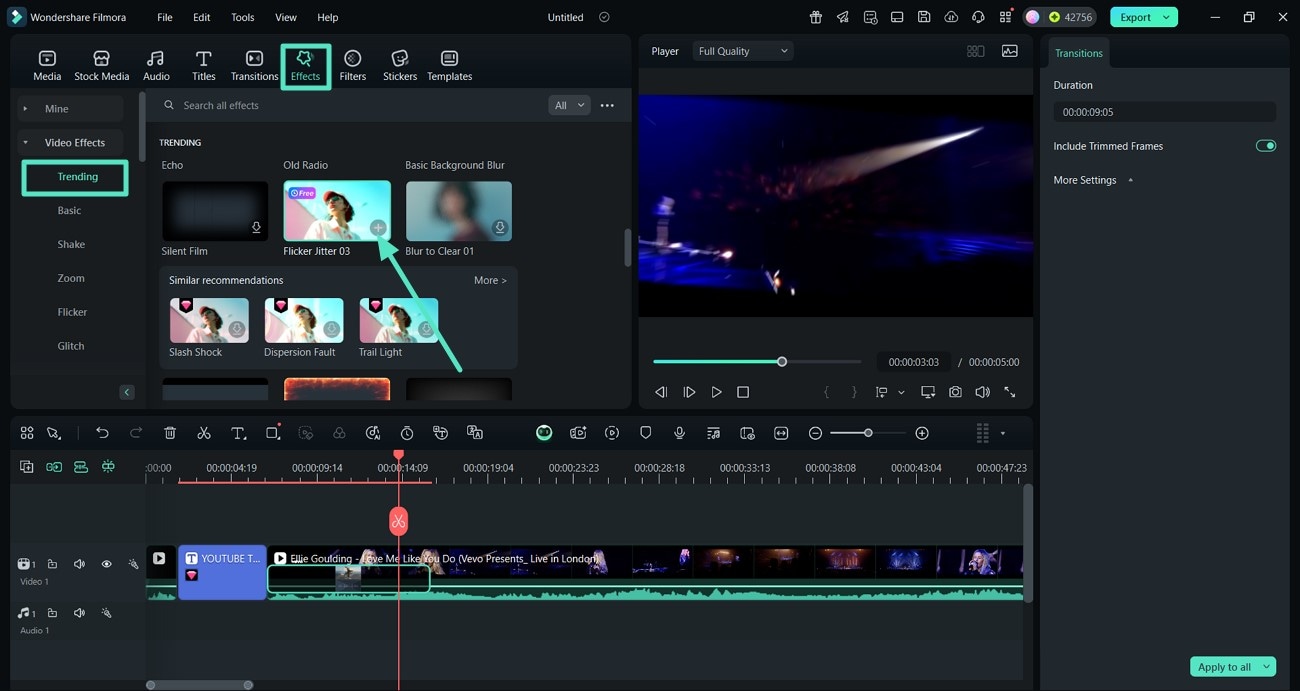 visually appealing effects on video