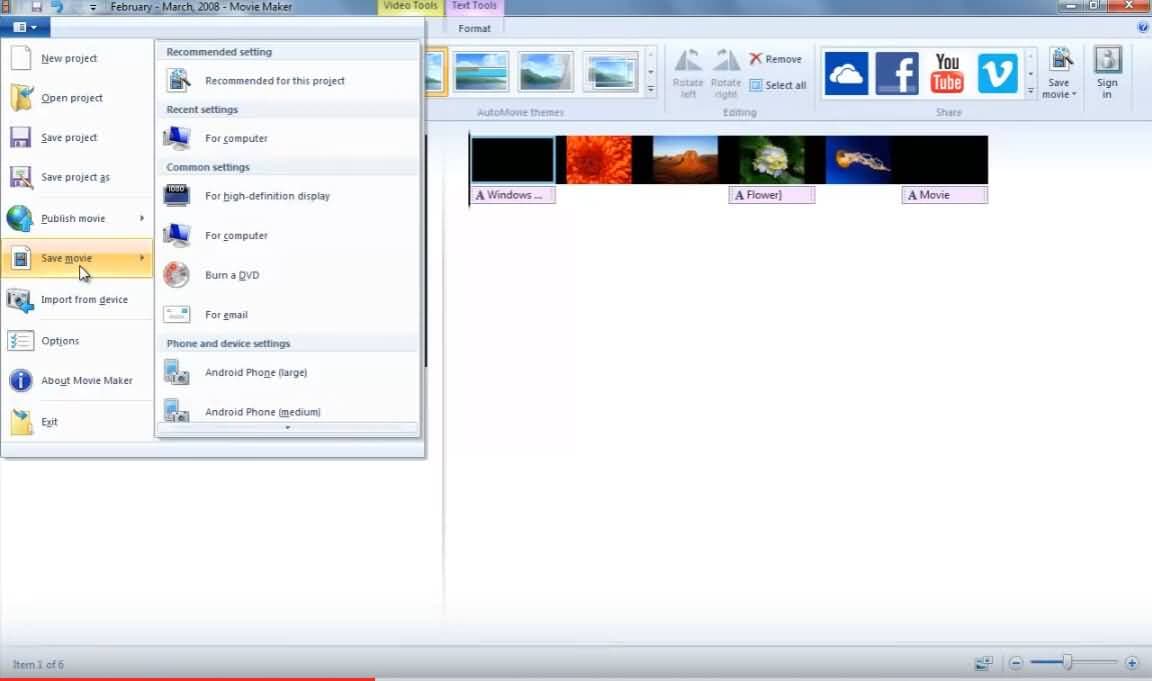 Windows movie maker как сделать видео из фотографий и музыки