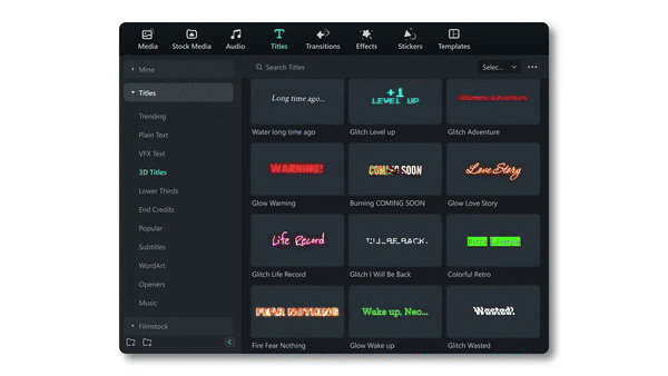 adding text to video with filmora