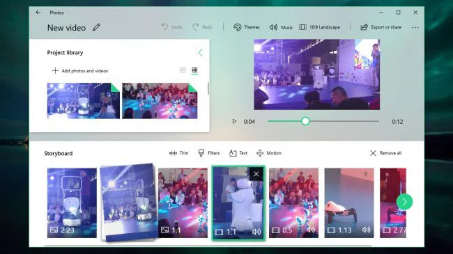  Créer des vidéos avec Story Remix sur Windows10 