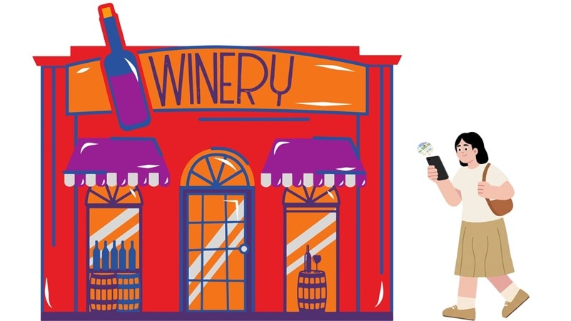 maximize wine ads for nearby restaurants