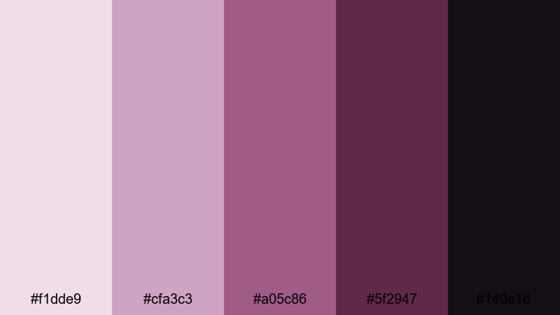 wine ink studio red violet color palette with hex codes