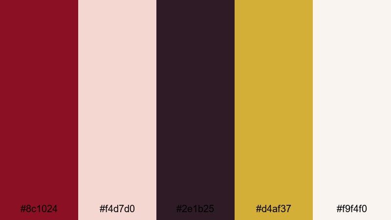 wine velvet branding lust color palette with hex codes