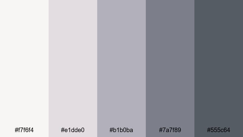 winter storybook glow blue taupe color palette with hex codes