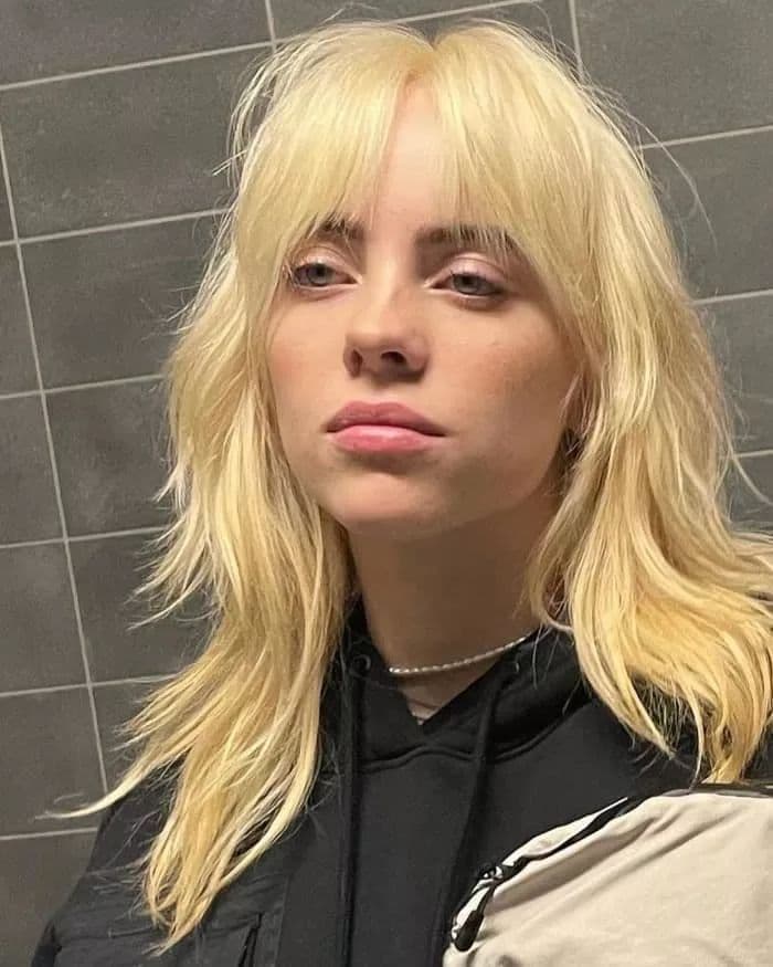 billie eilish wolf cut hair