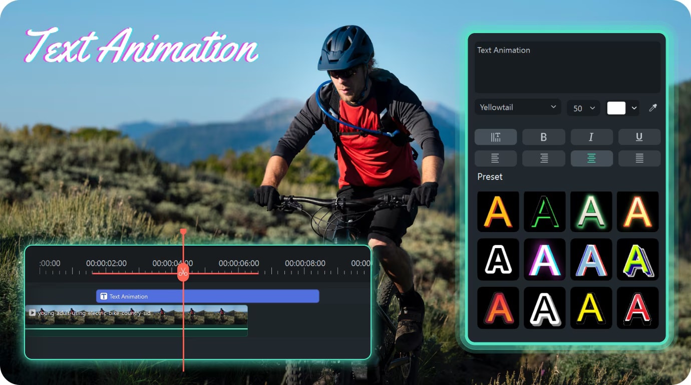 text control in filmora